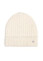 Cream-colored women's hat with wool CZADT-0205-0B(Z26), front view of the product on a white background.