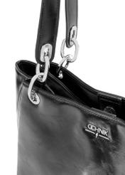 Black large women's handbag TOREC-0998-9F(W26), close-up of the product detail on a white background.