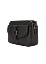 Black small women's handbag TOREC-1175-99(W26) - diagonal product view, on a white background.