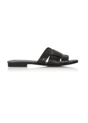 Black croco women's flip-flops with braided BUTYD-0904A-97(W24)-01