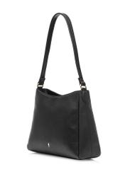 Black leather handbag TORES-0975F-99(Z26) - diagonal product view, on a white background.