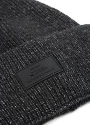 Navy blue men's cap CZAMT-0070A-69(Z25), close-up of the product logo on a white background.