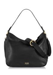 Black leather women's hobo handbag TORES-0937-99(Z24)-01