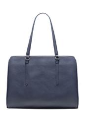 Large navy blue women's bag TOREC-1064-69(Z25), product view from the back on a white background.