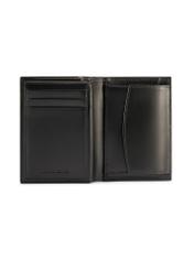 Black men's leather wallet PORMS-0658-99(Z25), product view from the inside on a white background.