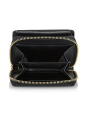 Small black women's croco wallet POREC-0352A-97(Z25), product view inside on white background.