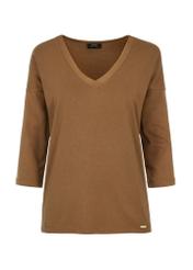 Women's blouse in camel BLUDT-0156-24(W24)-03