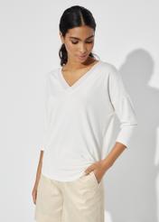 White women's blouse BLUDT-0156-11(W24)-01