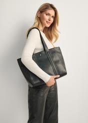 Black women's shopper bag TOREC-1133-99(W26)