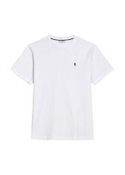 Men's white cotton T-shirt TSHMT-0158-0A(Z26) - front product view, on a white background.