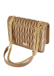 Beige women's handbag with chain TOREC-1102-24(Z25)