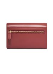 Red large leather women's wallet PORES-1024-3D(Z26), product view from the back on a white background.