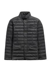 Gray men's jacket with natural insulation KURMT-0424-9C(Z26), front product view on white background.