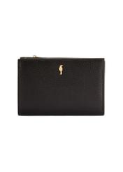 Medium black women's wallet with RFID protection PORES-0823RFID-9I(Z26), front product view on white background.