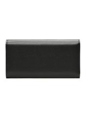 Black large women's wallet POREC-0398A-99(Z25), product view from the back on a white background.