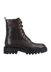 Brown women's ankle boots BUTYD-1192-1H(Z26), side view of the product on a white background.