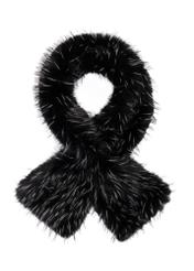 Women's scarf with a soft, fuzzy texture SZADF-0040-9J(Z26), front view on a white background.