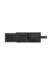 Black foldover clasp wallet for men PORMN-0016-99(Z23)-05