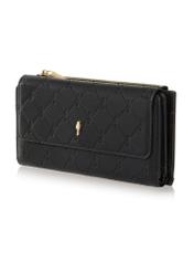 Large black women's wallet with embossing POREC-0347-99(Z24)-03