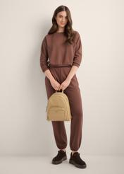 Beige women's backpack TOREC-1263-1B(Z26)
