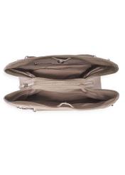 Women's shopper bag in cool beige color TOREC-1283-1K(Z26) - product view from above, on a white background.