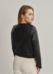 Women's leather jacket with zipper KURDS-0410-1298(W23)-03