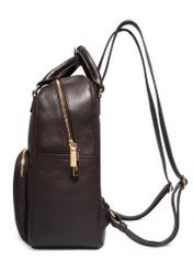 Brown leather women's backpack TORES-1146-1I(Z26)