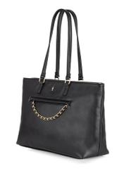 Black women's handbag with pocket TOREC-0753-99(W23)-02