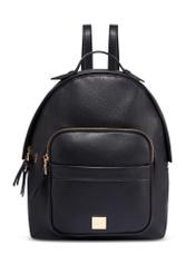 Black women's backpack TOREC-1253-9I(Z26) - front product view, on white background.