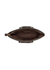 Brown women's briefcase TOREC-1372-1H(Z26) - product view from above, on a white background.
