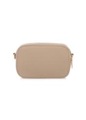 Beige small women's handbag TOREC-1172-1B(W26), product view from the back on a white background.