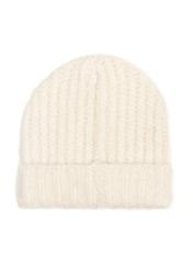 Cream-colored women's hat with wool CZADT-0205-0B(Z26), rear view of the product on a white background.
