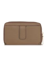 Beige leather women's belt wallet PORES-0897-81(Z23)-03