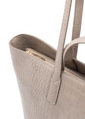 Beige women's shopper bag TOREC-1204-1D(W26), close-up of the product detail on a white background.