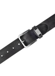 Navy blue leather men's belt PASMS-0129-69(Z24)