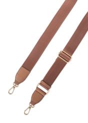 Women's leather handbag in camel color TORES-1206-1D(W26), view of the product strap on a white background.