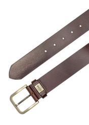 Brown leather men's belt PASMS-0129-89(Z24)