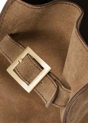 Beige suede handbag TORES-1191-1B(W26)