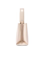 Cream leather trunk bag TORES-1270-0B(W26) - side view of the product, on a white background.