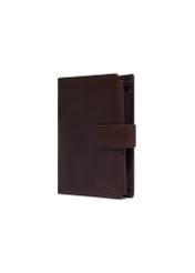 Brown leather men's wallet PORMS-0735-1I(Z26), diagonal product view on white background.