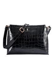 Black croco women's handbag TORES-1159-9G(Z26)