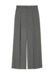 Gray women's trousers SPODT-0115-95(Z25), product view from the front on a white background.