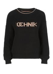 Black women's sweater with OCHNIK logo SWEDT-0163-99(Z22)-04