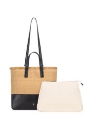 Women's bag made of artificial straw TOREC-0631-15(W22)-05