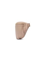 Women's pink leather waist bag TORES-0894E-5D(W26), side product view on white background.