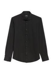 Black elegant men's shirt KOSMT-0339-99(Z25)