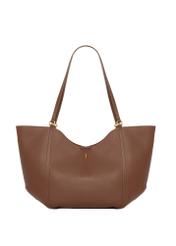 Light brown women's shopper bag TOREC-1296-3D(Z26), product view from the front on a white background.