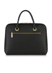 Black women's laptop bag TOREC-0978A-99(Z25) - product view from the back on a white background.