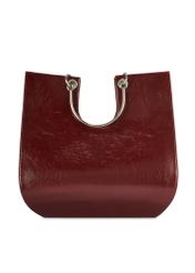 Burgundy women's handbag TOREC-0728A-49(Z25), product view from the back on a white background.