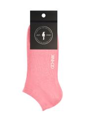 Women's short light pink socks SKADT-0053B-5A(W26), product view with packaging on white background.